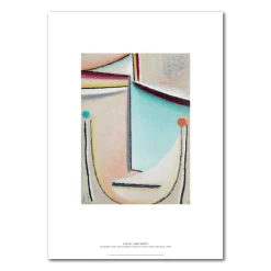 Abstrakter Kopf Rosa-Hellblau 1929