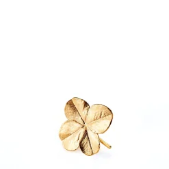 Firkløver broche – forgyldt sølv
