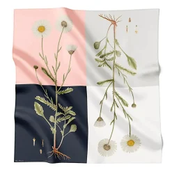 Four Square Daisy silketørklæde 90 x 90 cm