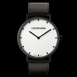 Louisiana urrem - 16 mm sort læder