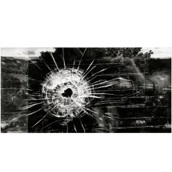 Robert Longo – Untitled (Bullet Hole Earth Day 2017) 2018