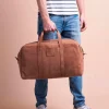 Taske – Otis Weekender Camel Hunter Leather